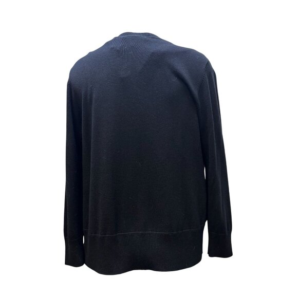 St. John Twin Sweater Set Black & Red Floral Print S/M 2p - Picture 2 of 10